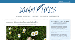 Desktop Screenshot of donant-lyrics.de