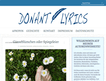 Tablet Screenshot of donant-lyrics.de